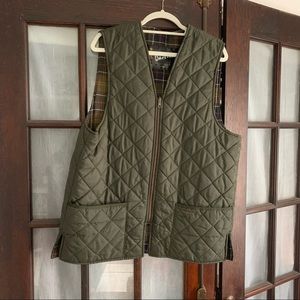 Vintage Barbour Quilted Green Vest / Coat Liner